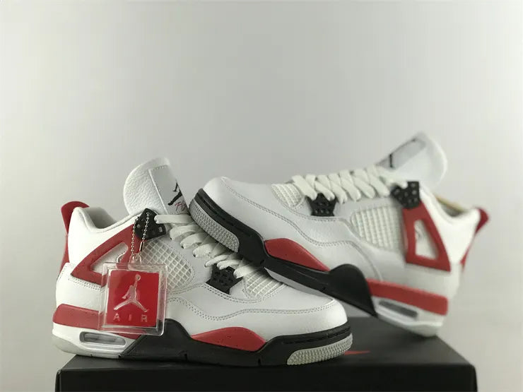 retro classic Air Jordan 4 White Red - Hình 4