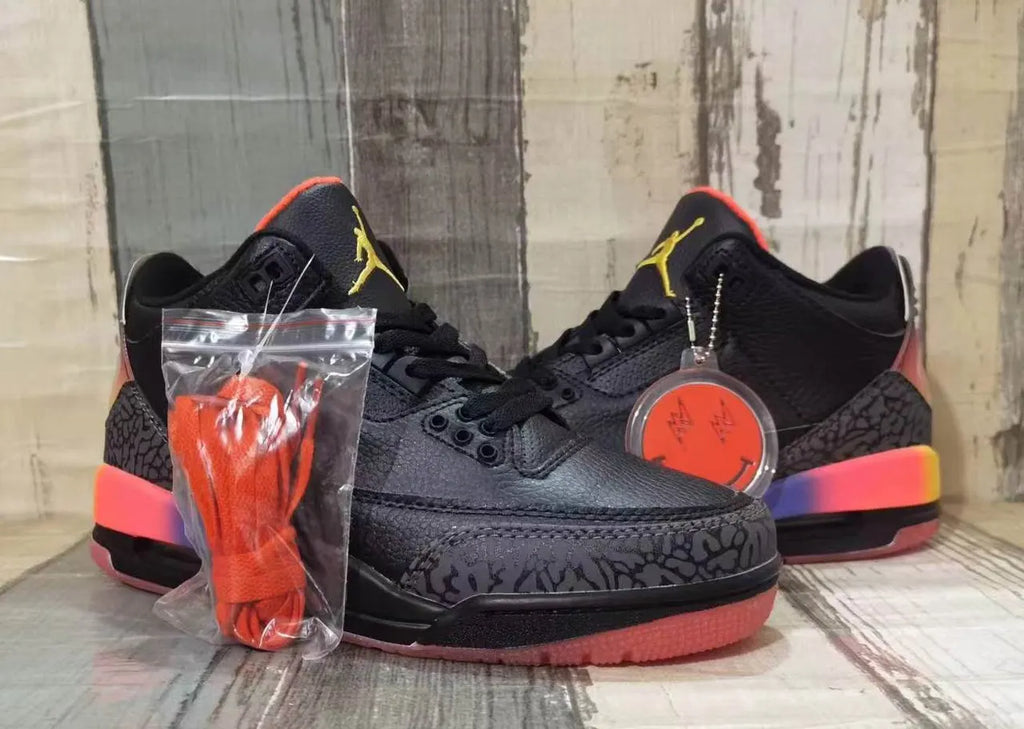Air Jordan 3 Black Cement Smile - Hình 4