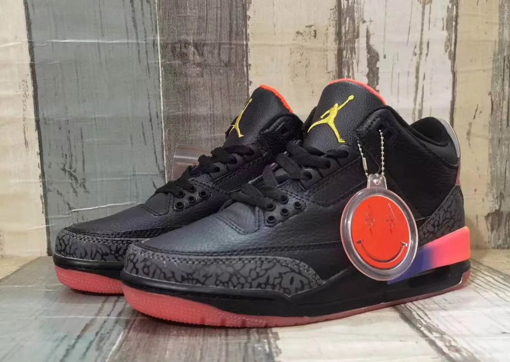 Air Jordan 3 Black Cement Smile - Hình 3