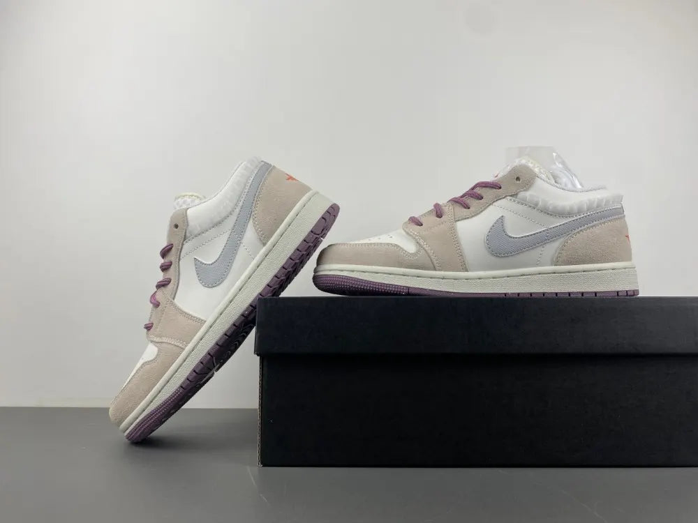 Air Jordan 1 Mid Grey Suede - Hình 6