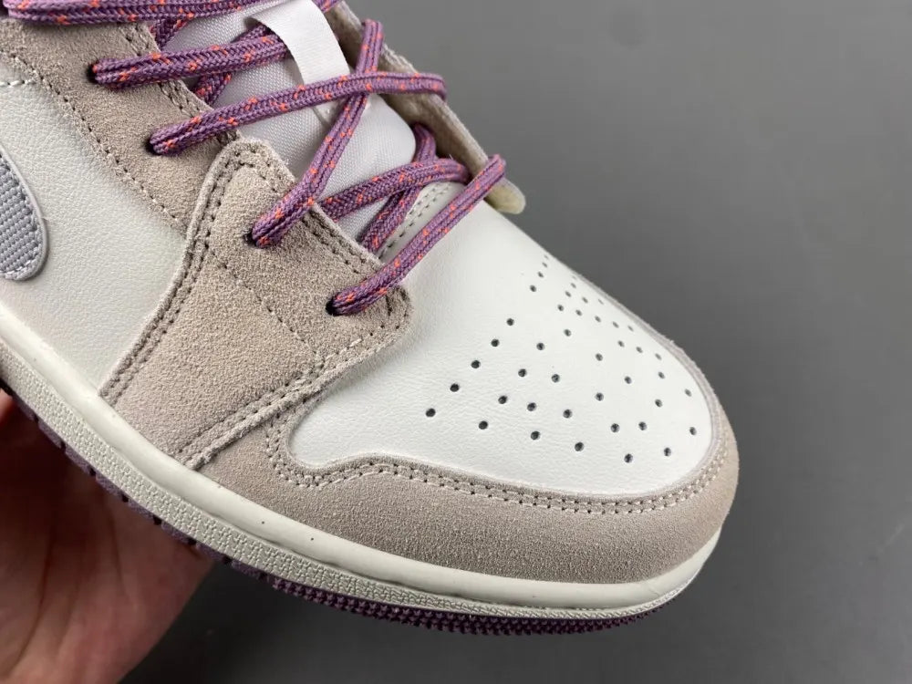 Air Jordan 1 Mid Grey Suede - Hình 13