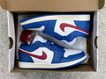 leather Air Jordan 1 Low Blue Red