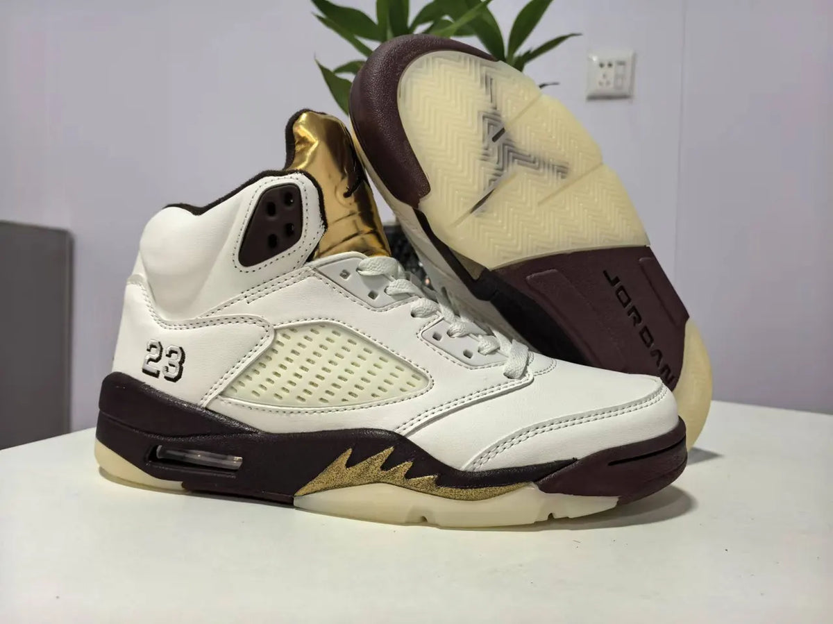 Air Jordan 5 Retro White Maroon - Hình 2