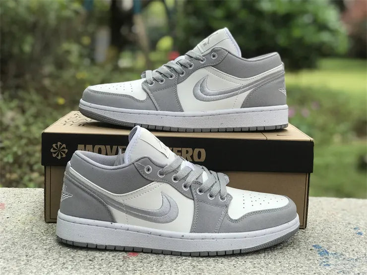 subtle Air Jordan 1 Low Grey White - Hình 9