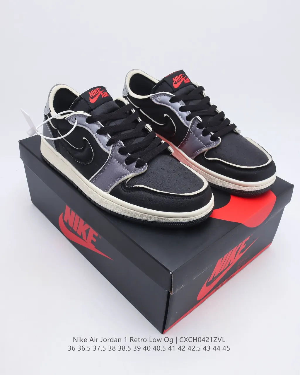 retro Nike Air Jordan 1 Low Black Grey