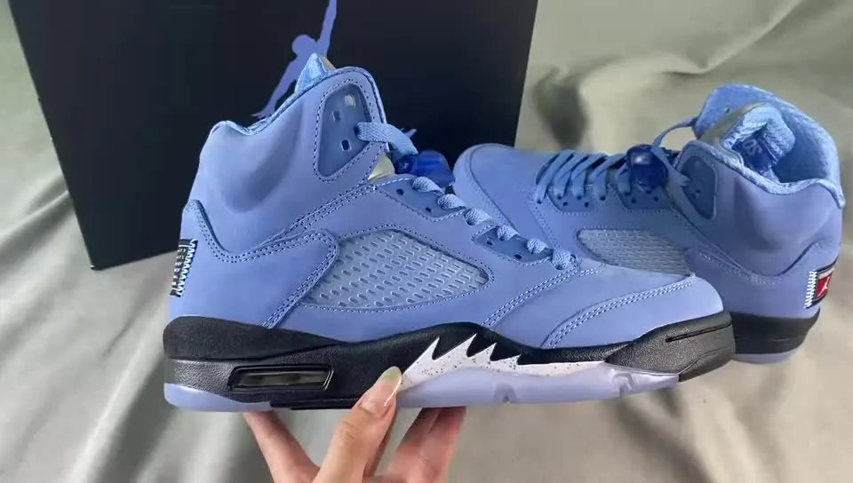 powder Air Jordan 5 Retro UNC