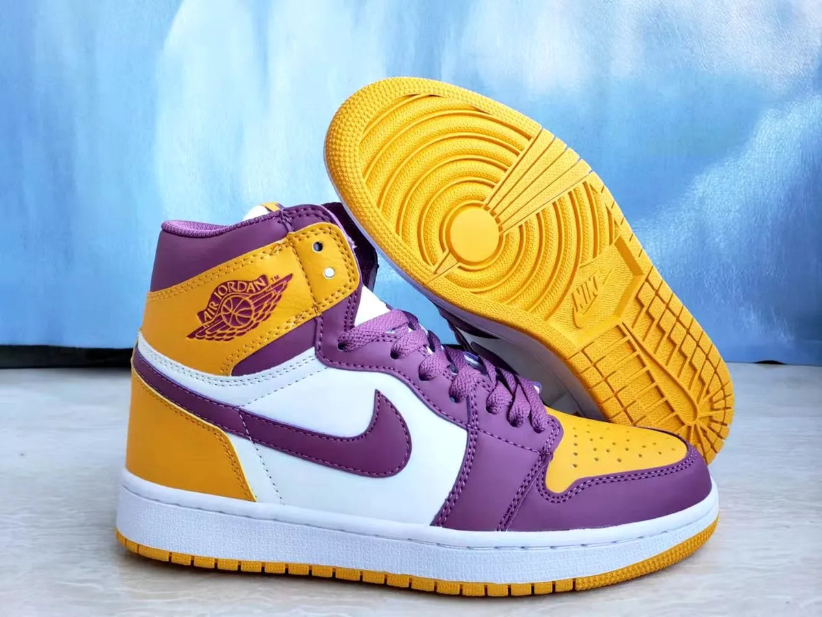 Air Jordan 1 Yellow Purple - Hình 5