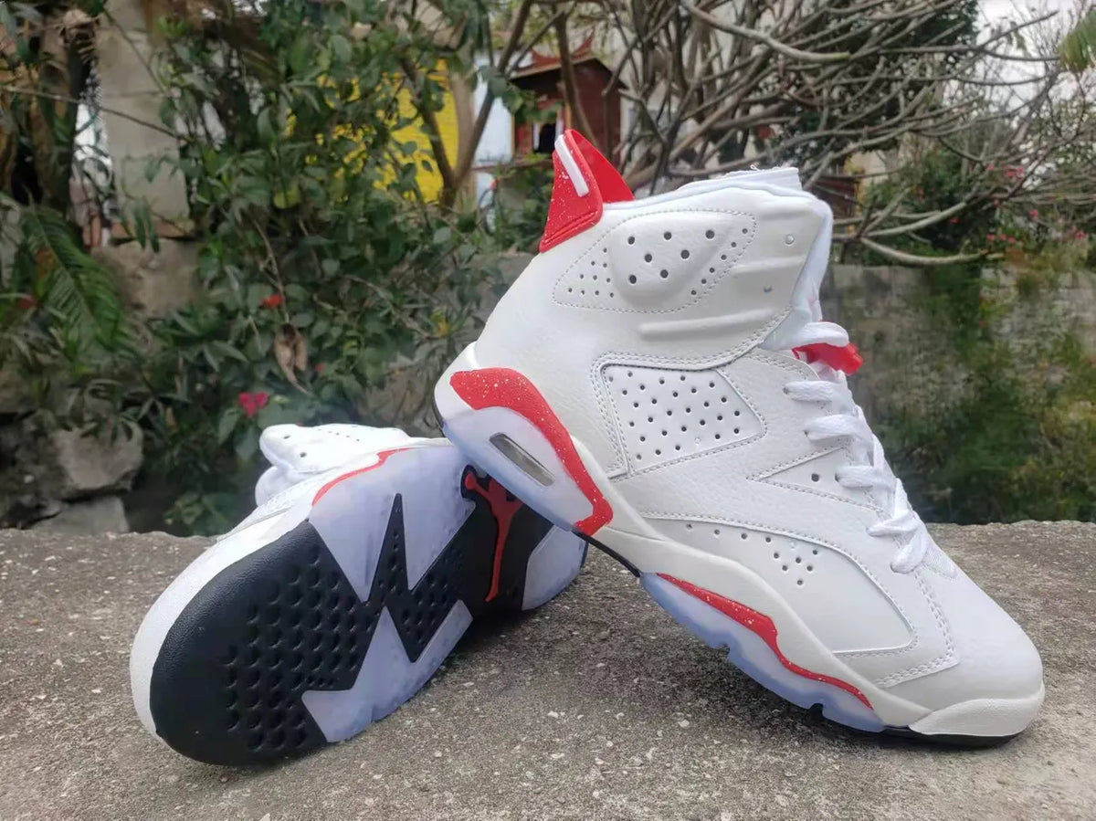 Air Jordan 6 White Red - Hình 2