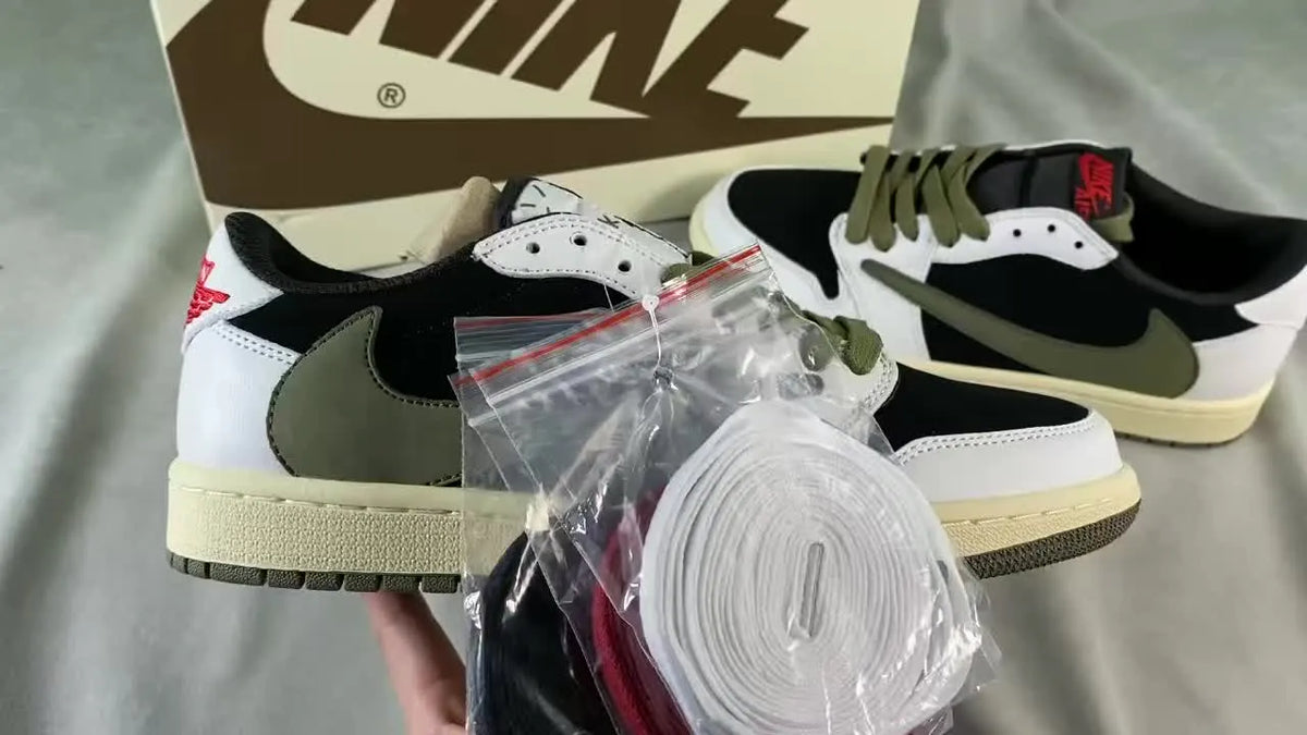 travis Nike Air Jordan 1 Low Olive