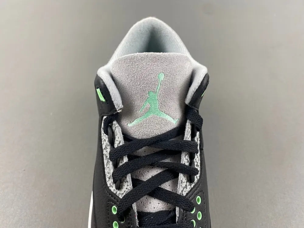 Air Jordan 3 Black Cement Green - Hình 15