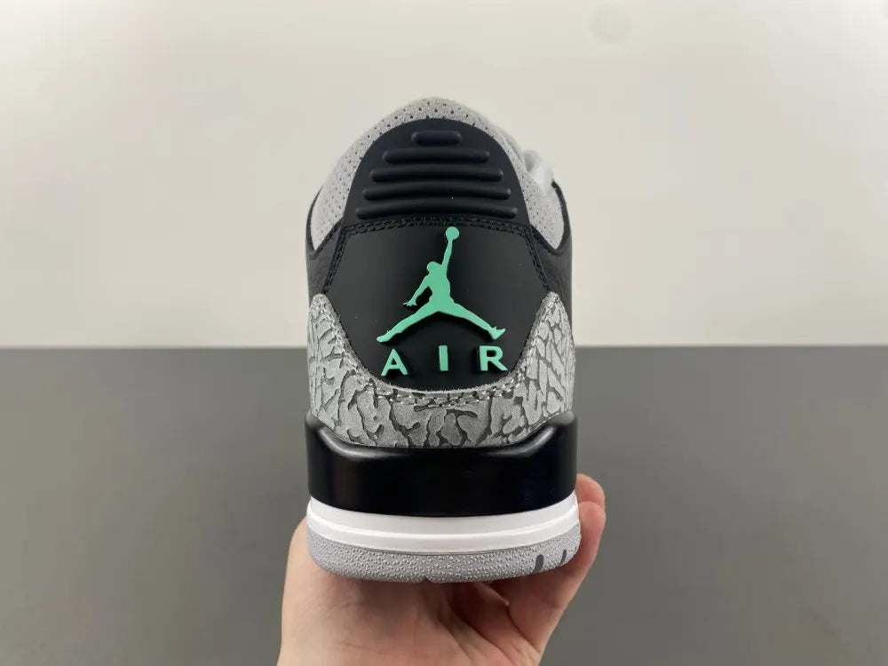 Air Jordan 3 Black Cement Green - Hình 5