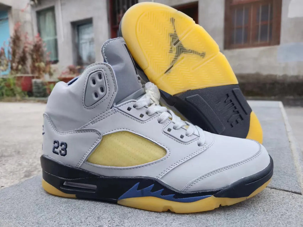 Air Jordan 5 Low Grey Yellow - Hình 5