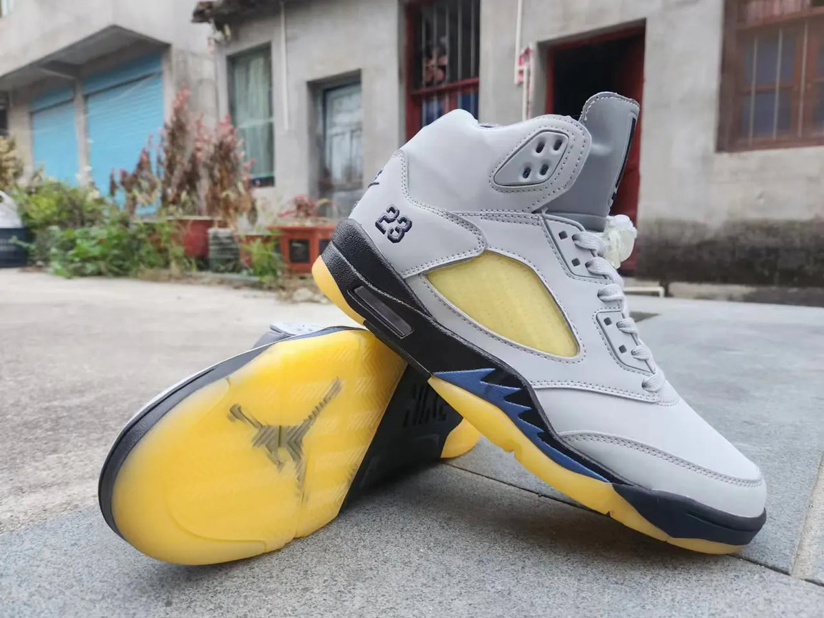 Air Jordan 5 Low Grey Yellow - Hình 2