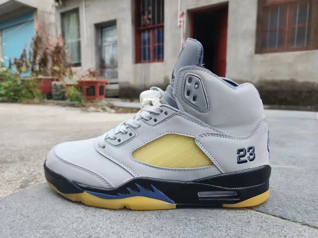 Air Jordan 5 Low Grey Yellow - Hình 3