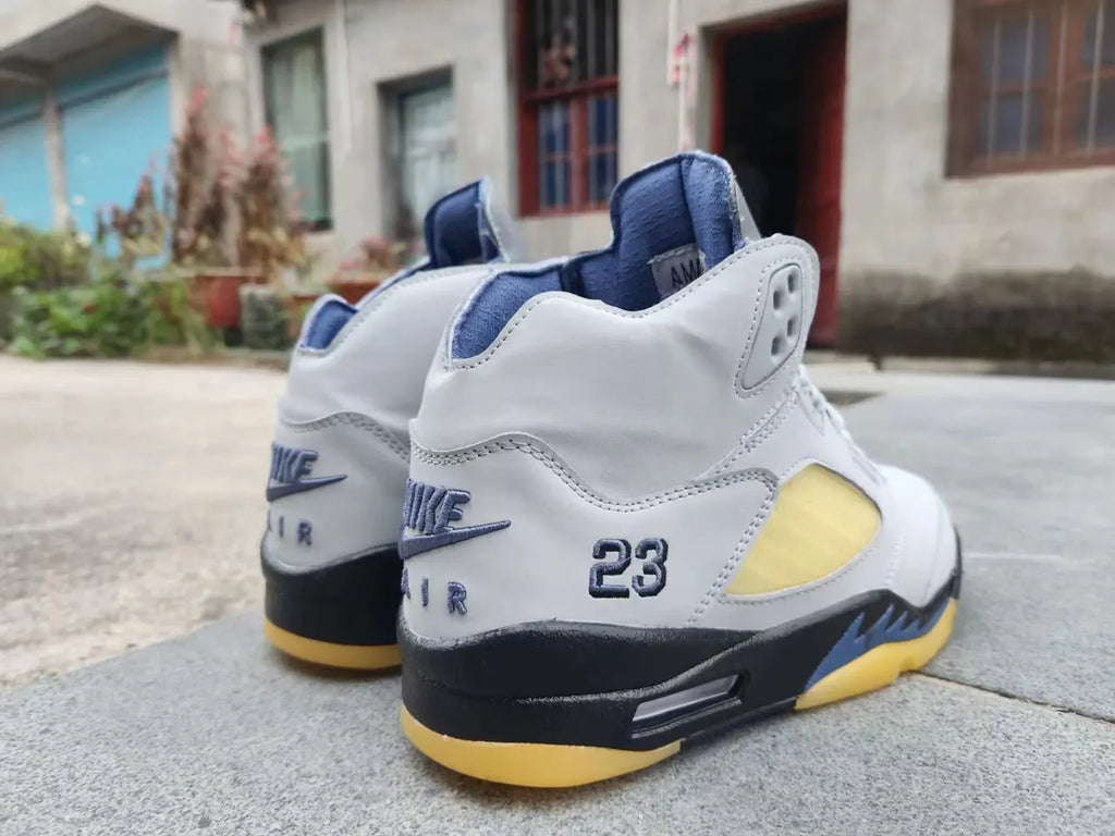 Air Jordan 5 Low Grey Yellow - Hình 4