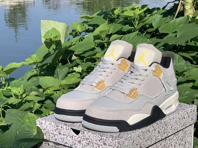 Air Jordan 4 Grey Yellow - Hình 4