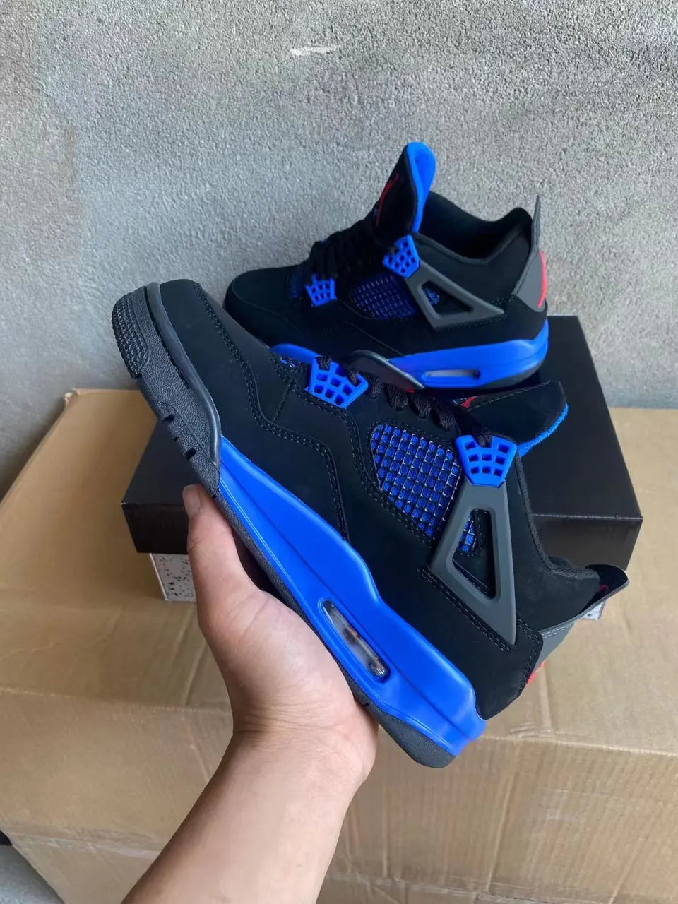 hyper Air Jordan 4 Black Royal - Hình 2