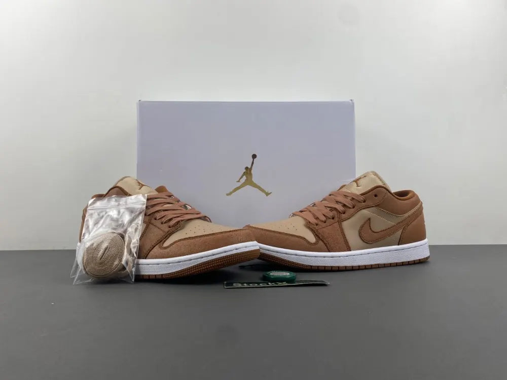 Air Jordan 1 Low Tan Suede - Hình 12