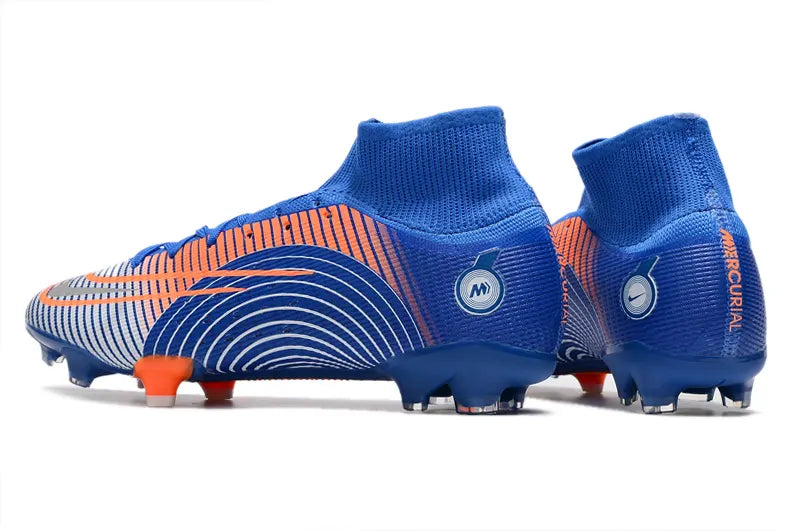 Nike Mercurial Blue Orange Cleats - Hình 3