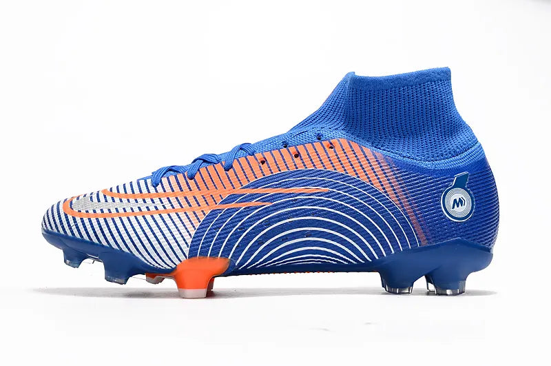 Nike Mercurial Blue Orange Cleats - Hình 6