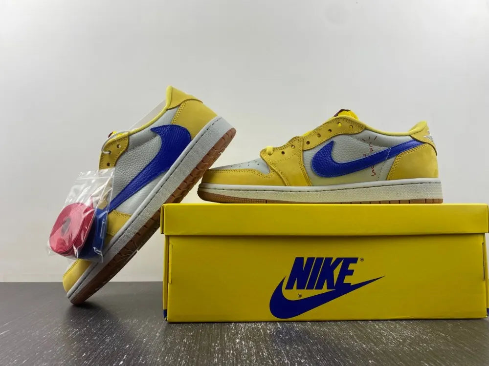 Air Jordan 1 Low Yellow/Blue - Hình 5
