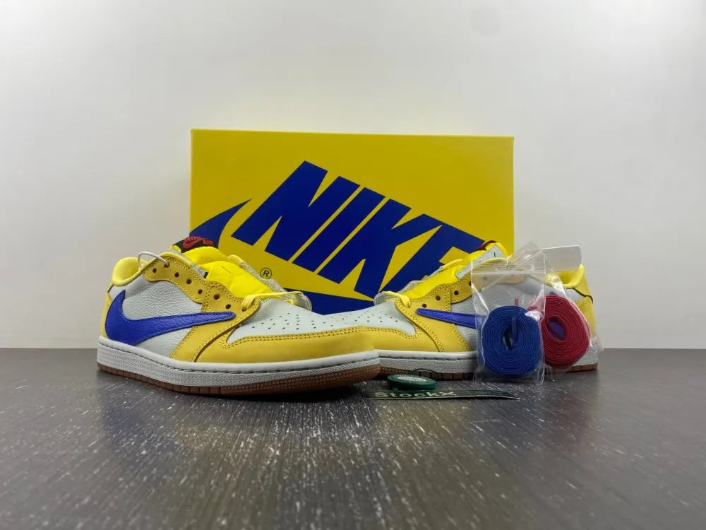 Air Jordan 1 Low Yellow/Blue - Hình 17