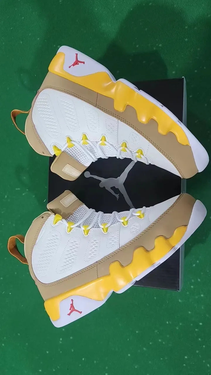 Air Jordan 9 White/Tan/Yellow - Hình 3