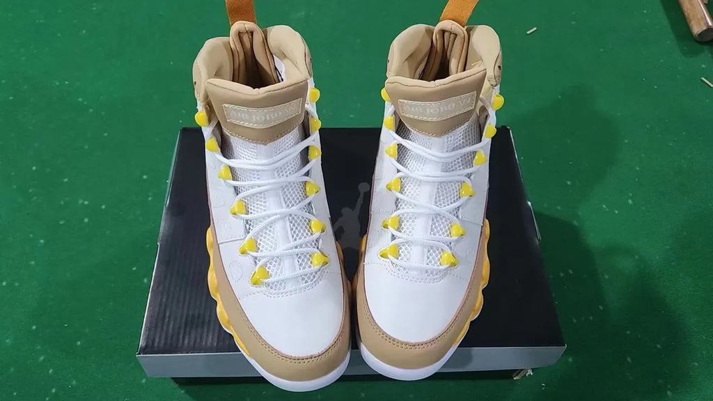 Air Jordan 9 White/Tan/Yellow - Hình 2