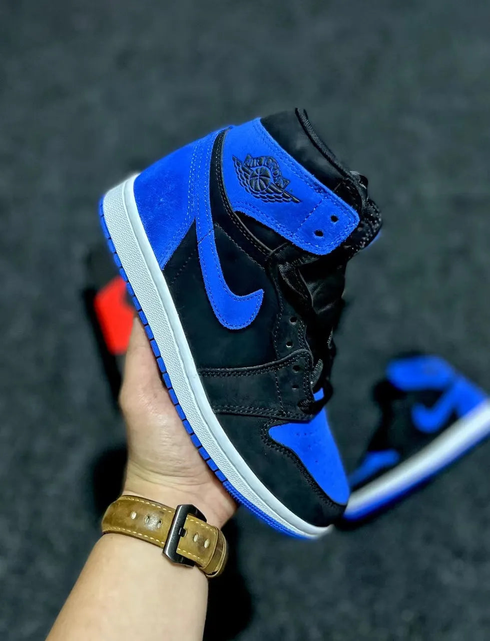 Air Jordan 1 Black Blue Suede
