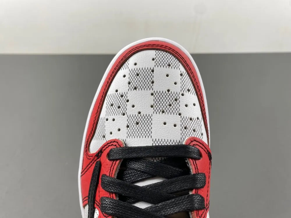 LV Air Jordan 1 Low Red Monogram - Hình 6