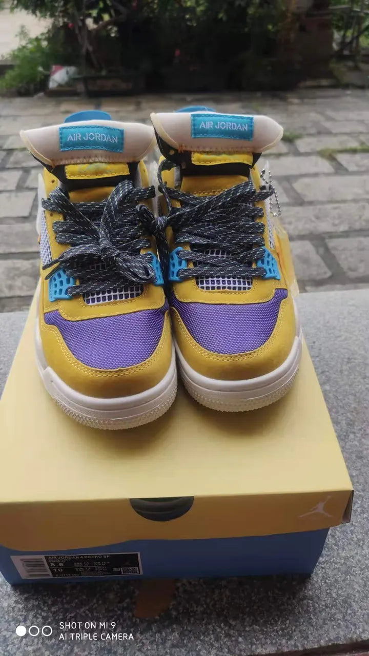 Jordan 4 Retro Yellow Purple - Hình 2