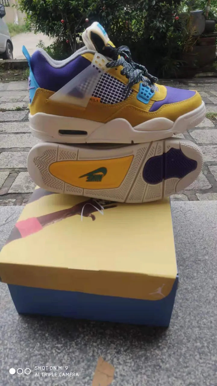 Jordan 4 Retro Yellow Purple - Hình 6