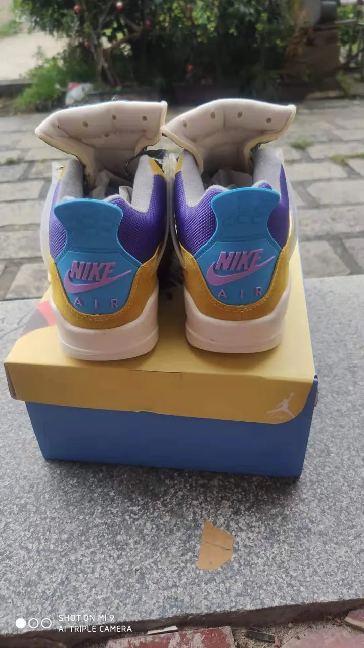 Jordan 4 Retro Yellow Purple - Hình 4