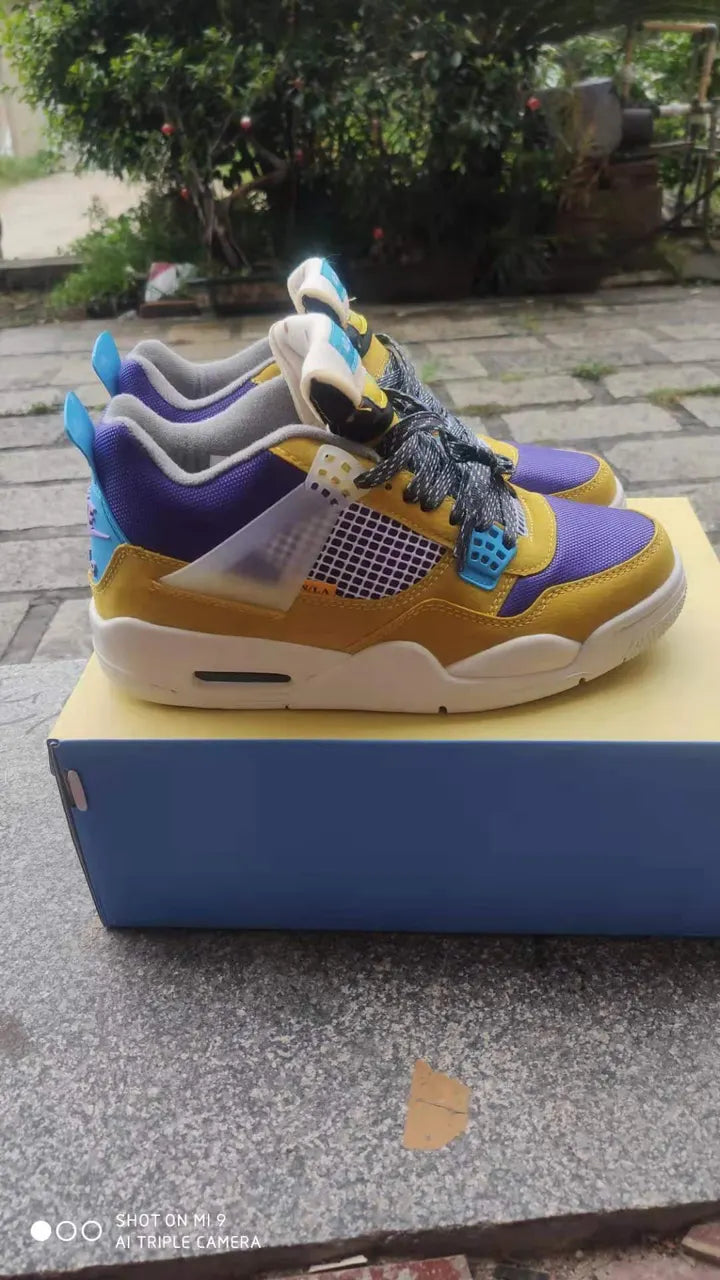 Jordan 4 Retro Yellow Purple - Hình 5