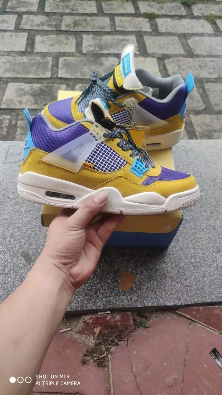 Jordan 4 Retro Yellow Purple - Hình 3