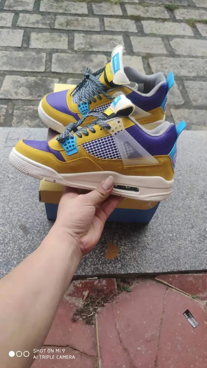 Jordan 4 Retro Yellow Purple
