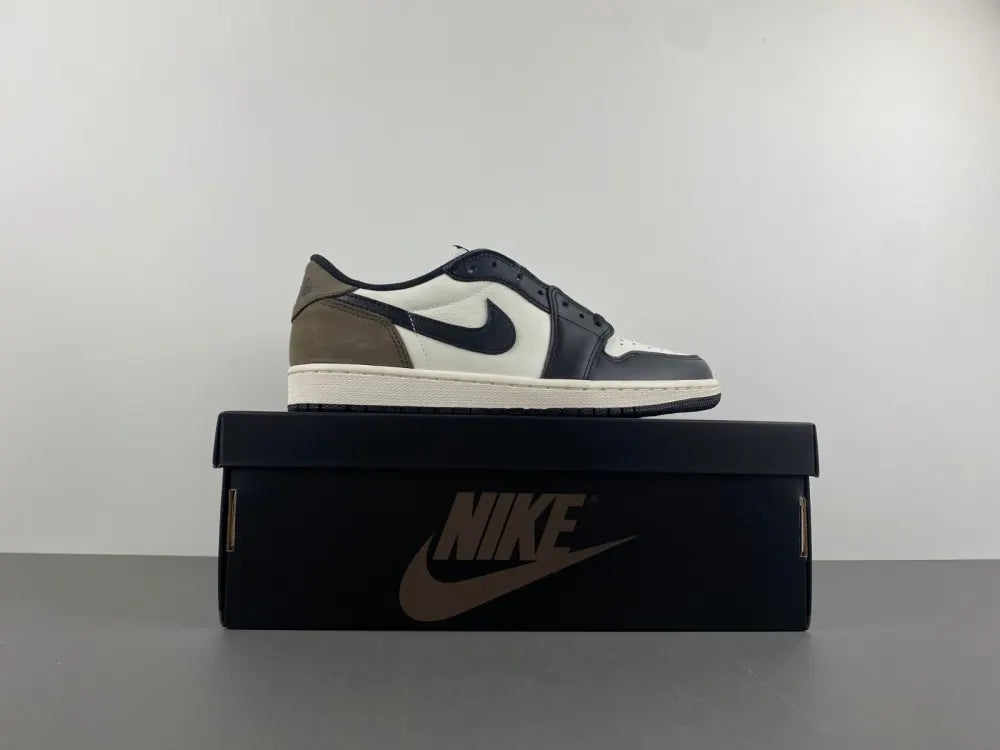 premium Nike Air Jordan 1 Low Black Olive - Hình 16