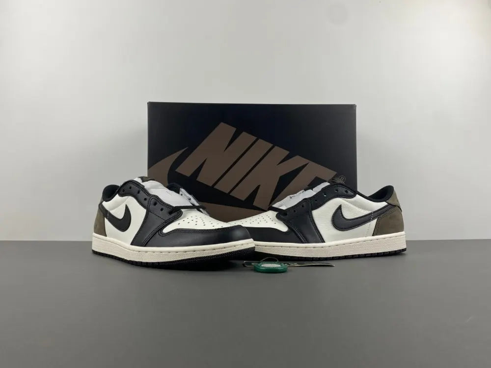premium Nike Air Jordan 1 Low Black Olive - Hình 13