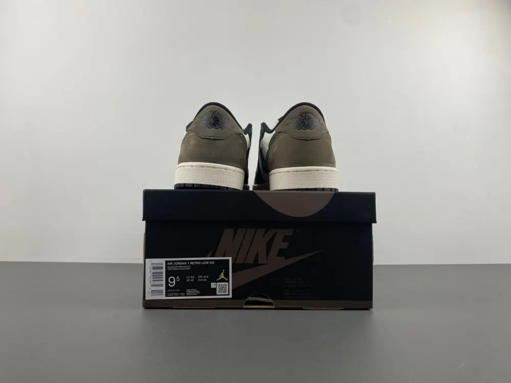 premium Nike Air Jordan 1 Low Black Olive - Hình 10