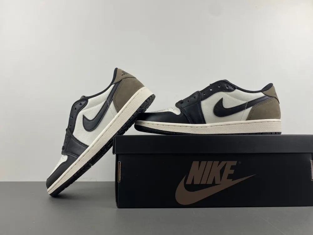 premium Nike Air Jordan 1 Low Black Olive - Hình 12