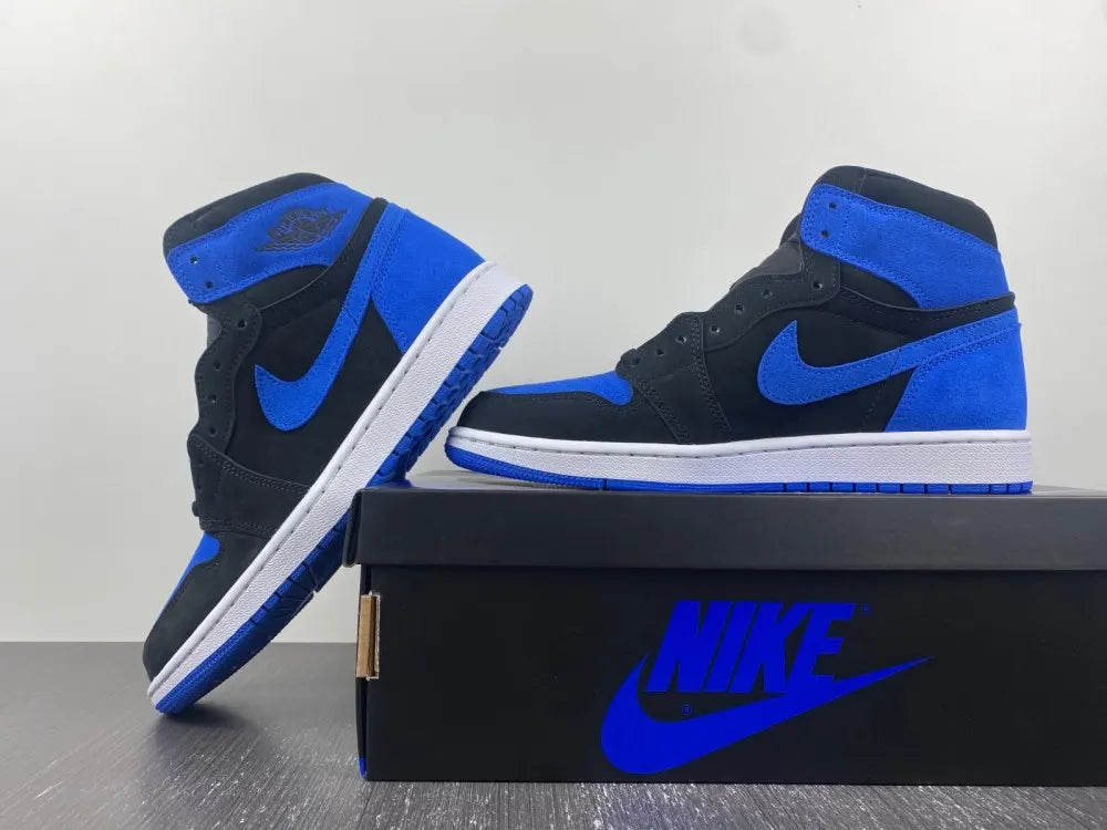 Air Jordan 1 Black Royal Suede - Hình 10