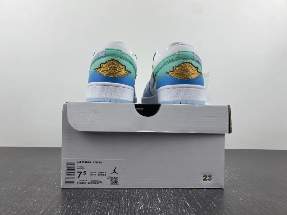 Air Jordan 1 Low Ice Blue - Hình 3