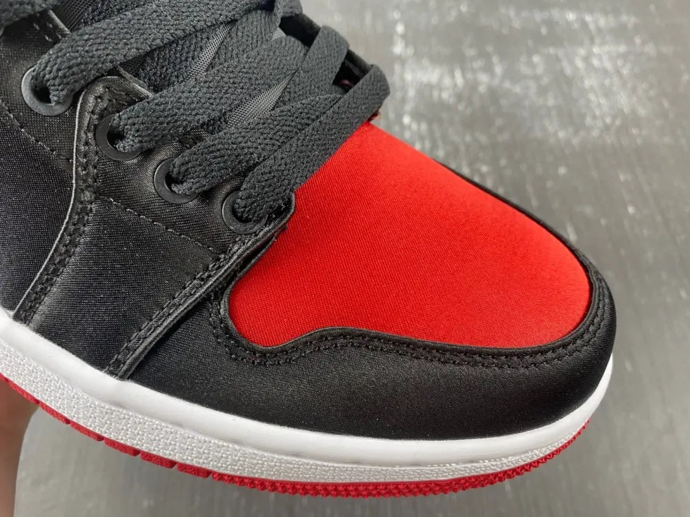 Air Jordan 1 Low Satin Red/Black - Hình 14