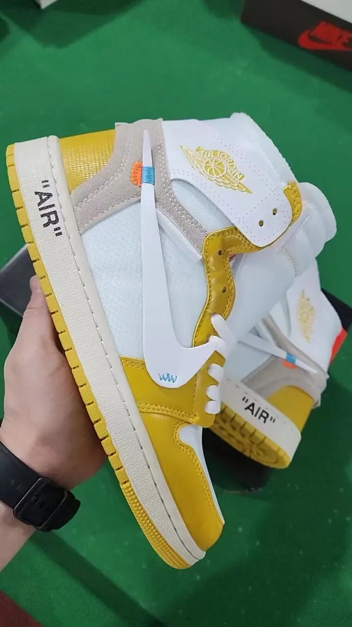 Off-White Air Jordan 1 Yellow - Hình 4