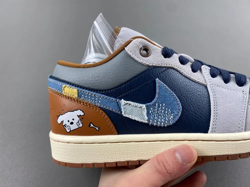 Air Jordan 1 Low Denim Patchwork - Hình 11