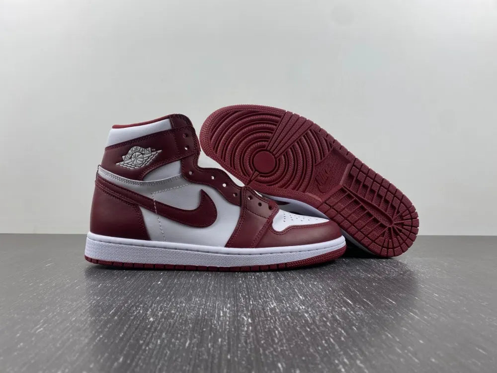 Air Jordan 1 High Bordeaux premium leather - Hình 13