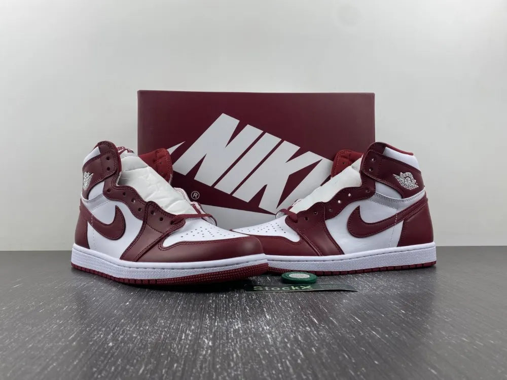 Air Jordan 1 High Bordeaux premium leather - Hình 10