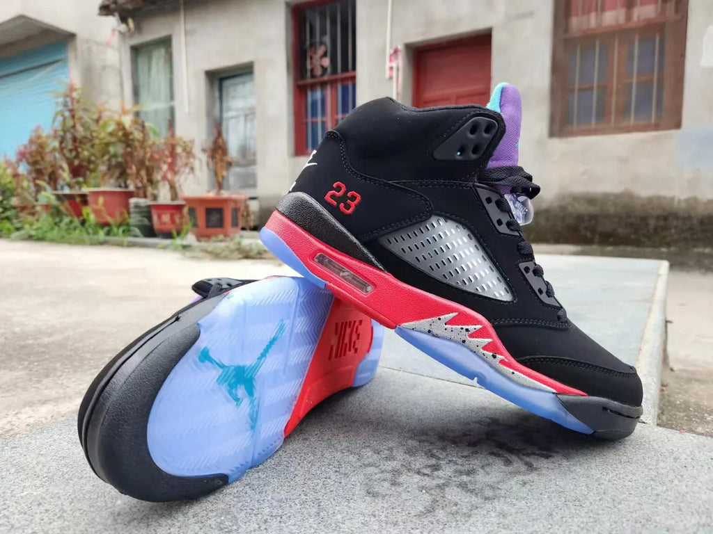 Air Jordan 5 Retro Black/Red - Hình 2