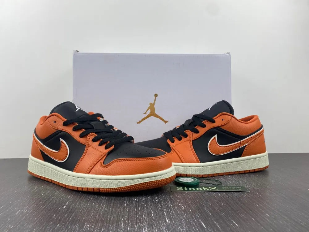 premium Air Jordan 1 Low Orange Black