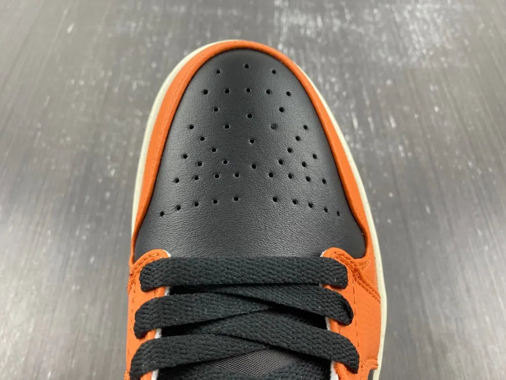 premium Air Jordan 1 Low Orange Black - Hình 16